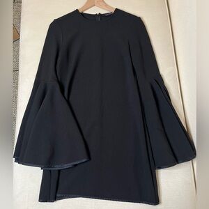 Ellery Dress - Women's 4 Black - Bell Sleeves Mini Luxury Designer Dramatic